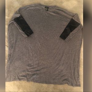 🌟H&M faux leather detail tunic